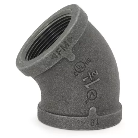 1-1/2″ Black 45° Elbow (Imported)
