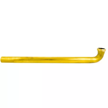 1-1/2″ x 12″, 17GA, Heavy-Duty Brass Tubular Elbow/Waste Bend (Slip Joint), Rough Brass