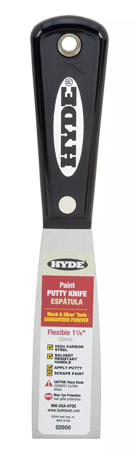 1 1/4″ Hyde #2000 Flexible Plastic Handle Putty Knife (2000)