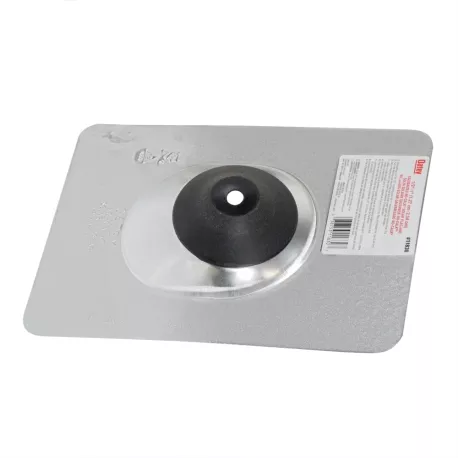 1/2″ – 1″ dia. Pipe or Mounting Post, Aurora No-Calk Solar Flashing, Galvanized, Pitched Roof, 9″ x 12.5″ base