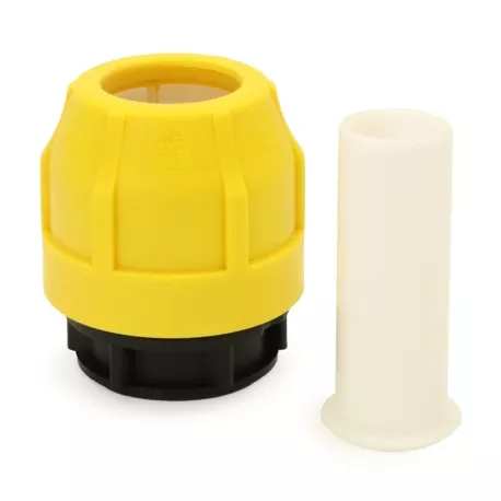 1″ Compression Cap for SDR-11 Yellow PE Gas Pipe
