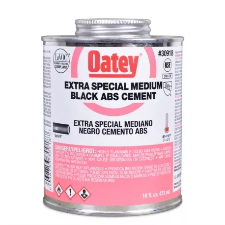 16 oz Medium-Body ABS Extra Special Cement w/ Dauber, Black