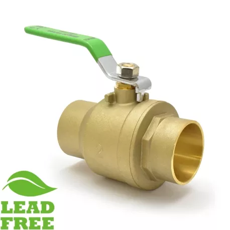 2″ Sweat (Solder) Brass Ball Valve, Full Port (Lead-Free)