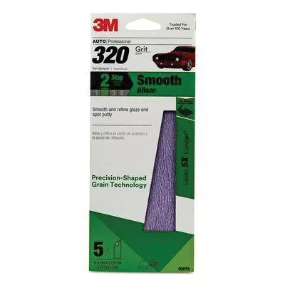 3M 3078 Performance Sandpaper, 320 Grit, Purple, 3-2/3″ x 9″