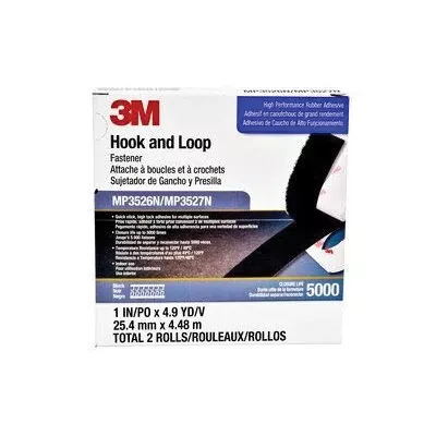 3M 6481 Black Hook and Loop Fastener Roll Nylon/Polypropylene Liner