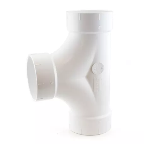 4" PVC DWV 2-Way Cleanout Tee