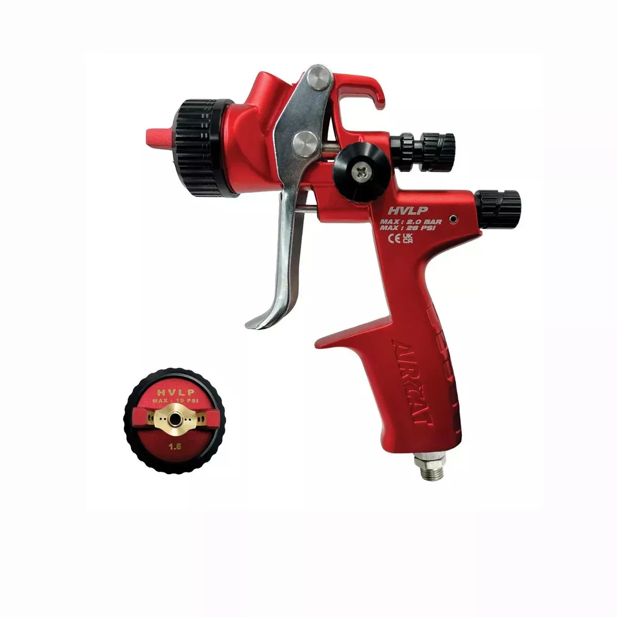 Aircat / Florida Pneumatic HVLP Gravity Feed Spray Gun — 1.6 mm