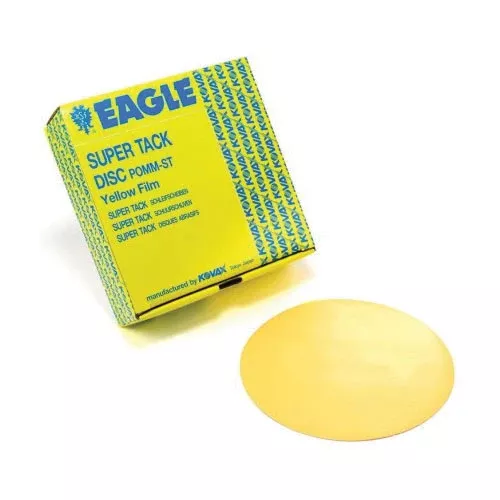 Eagle Abrasives KOVAX 778-0800 Super-Tack Sanding Disc 6 in 800 Grit Yellow Velour Dry