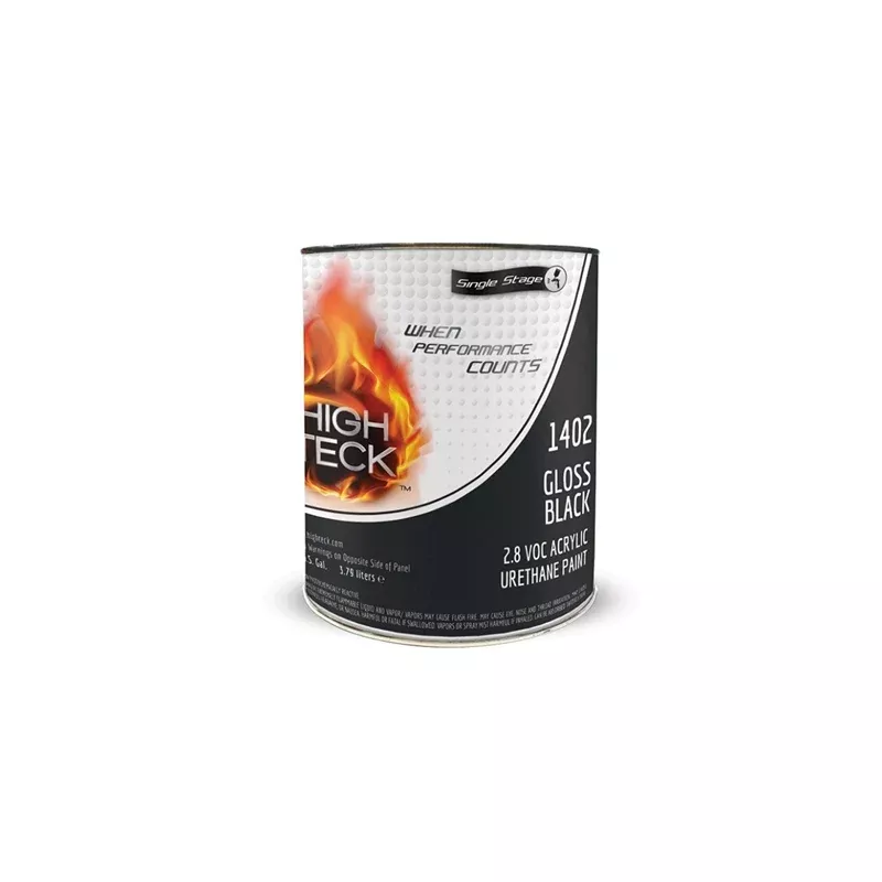 High Teck 1402-1 1 Gal Black Gloss Acrylic Urethane Single Stage Paint