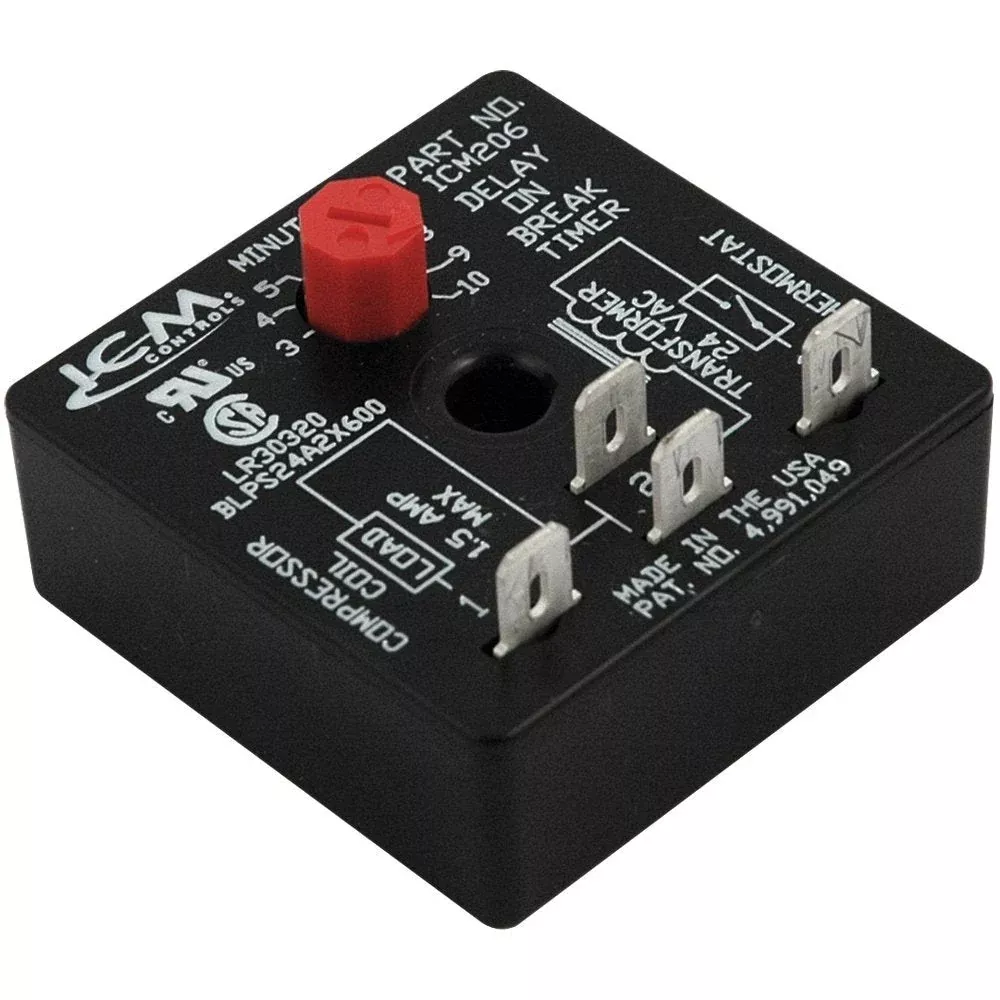 ICM Controls ICM206B Delay on Break Timer with 3-10 Minute Time Delay, 18-30 VAC