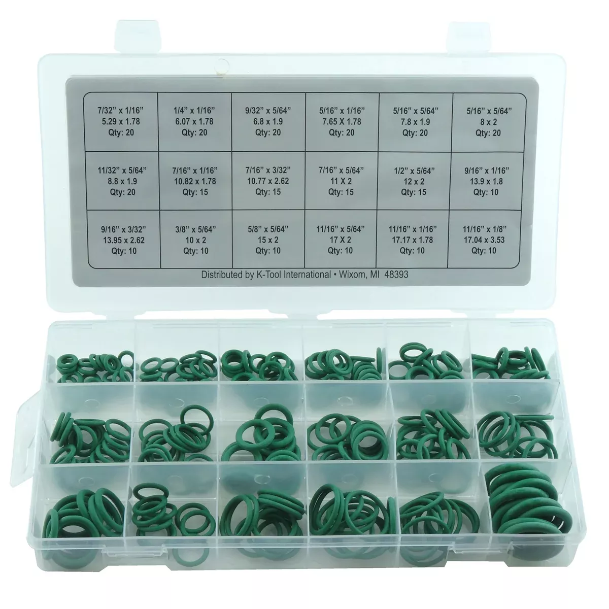 K Tool Piece HNBR O-Ring Assortment