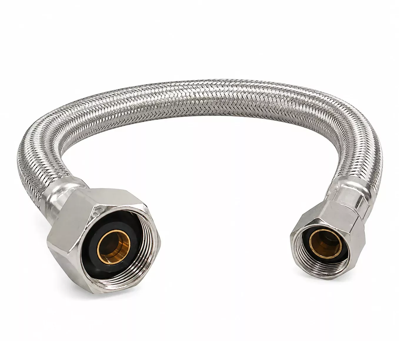Kissler 88-2016 Braided Stainless Steel Faucet Connector, 3/8″ x 1/2″ x 16″