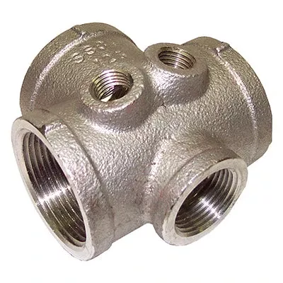 Merrill 1″ FIP Stainless Steel Compact Tank Tee 1/2″ Drain 2-1/2″ Long Item #:MER-SSCT100