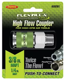 MTA53626FZ High Flow Coupler 1/4" Body 3/8" MNPT Flexzilla Pro