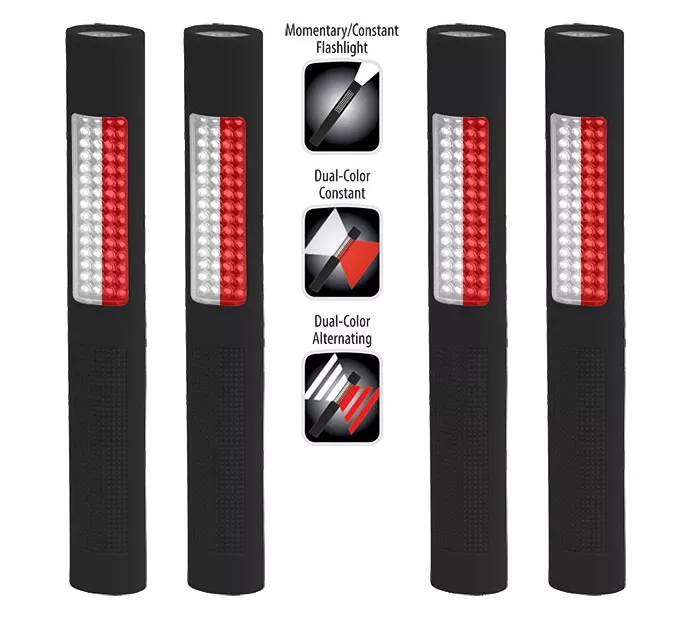 NightStick NSP-1172 - 4-Pack Safety/Flash Light (White/Red Floodlight & White Flashlight)