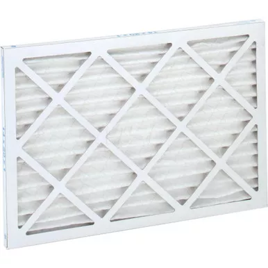 Pleated Air Filter: Wire-Backed Pleated, MERV 10, Synthetic, 55% Efficient, 14" High, 20" Wide, 1" Deep