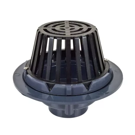 PVC Roof Drain w/ PolyPro Dome Strainer, 3″ PVC Hub
