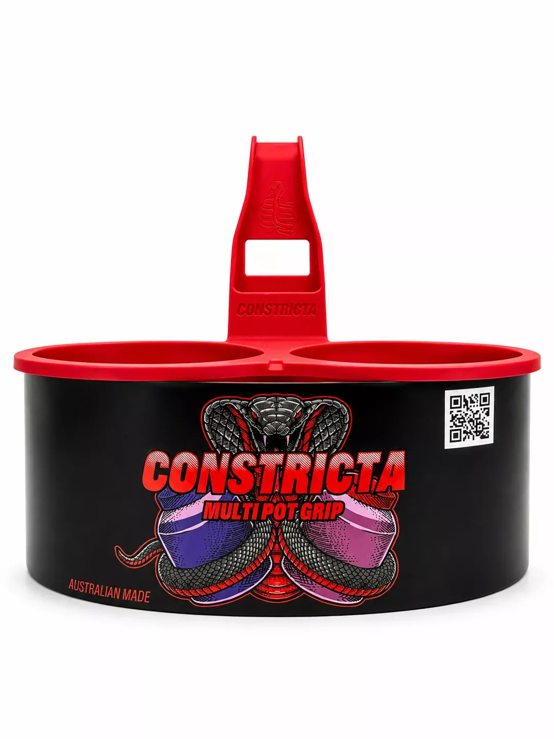 Rebend Industries Constricta Multi Pot Grip Glue & Primer Caddy, Red