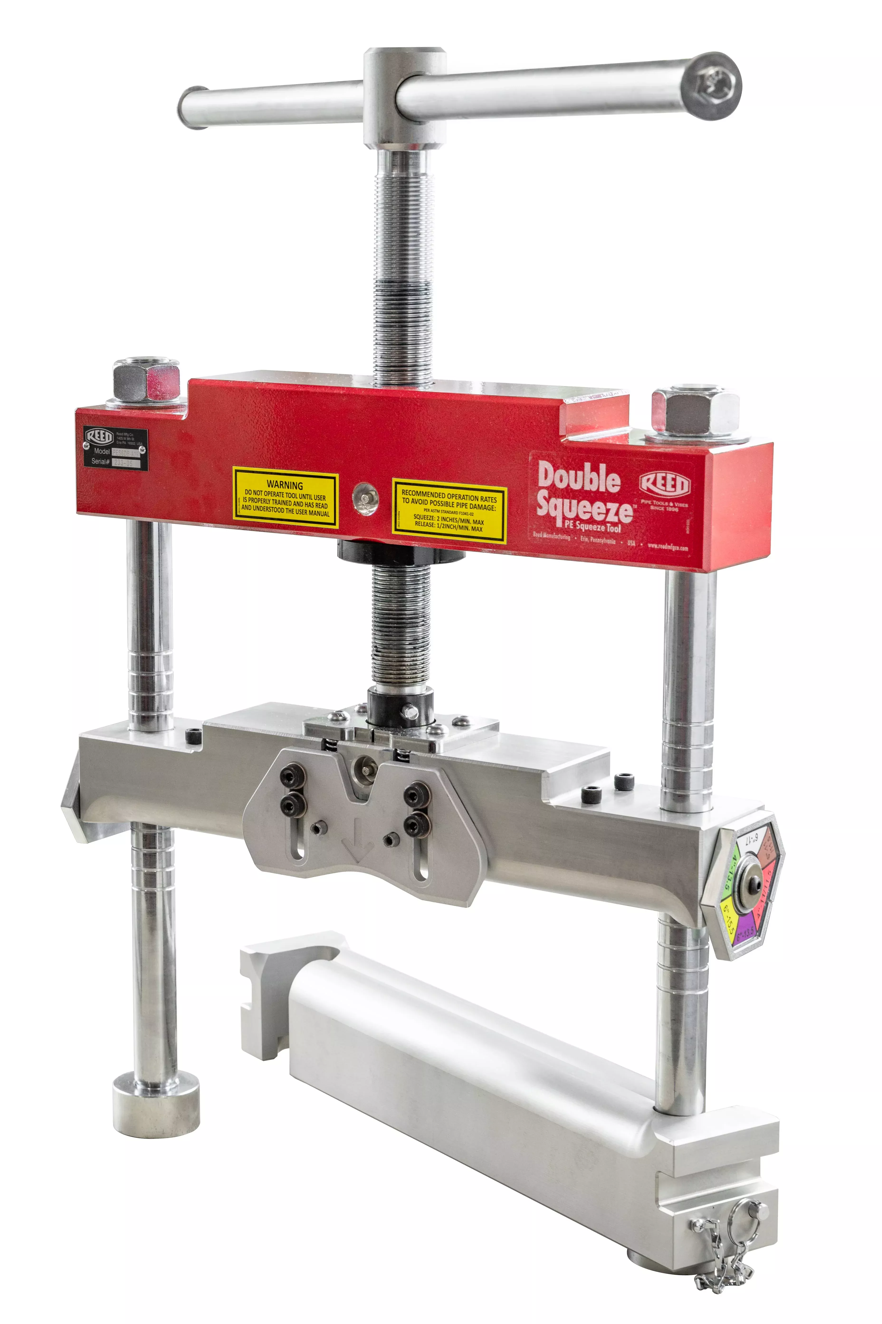 Reed Mfg PES6DB Double Squeeze™ PE Squeeze-Off Tool, Manual, 3" - 6"