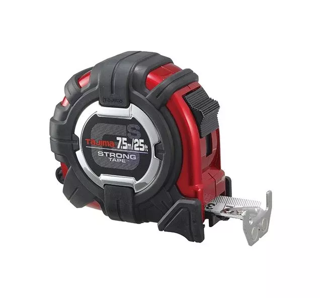 Tajima GS-MC25/7.5MBW GS-LOCK™ HORNED MAGNETIC HOOK COMPATIBLE CLIP Tape Measure – 25 ft /7.5 m