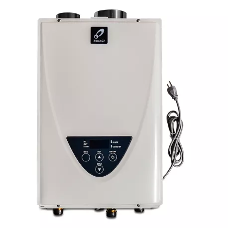 Takagi TK-110U-I Indoor Tankless Water Heater, Natural/Propane Gas Convertible, 140KBTU (replaces T-KJr2-IN NG & LP)