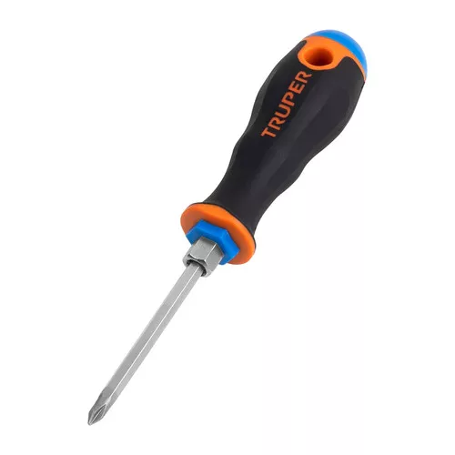 Truper 1/4x6" Phillips Screwdriver Comfort Grip #14079-2 Pack