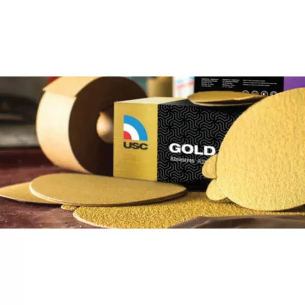 USC Gold Pro Sanding Disc 82106 P80 5 in Paper Backing PSA