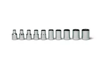 Wright Tool 1/4" Dr Socket Set, 5/32" - 1/2", 6 Pt, Standard, 10 pc