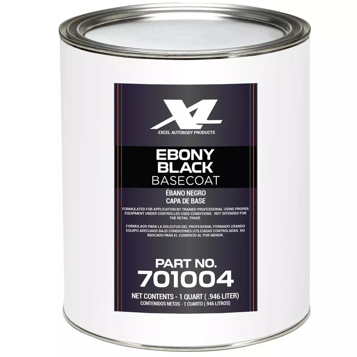 X-L Ebony Black Basecoat Quart 701004