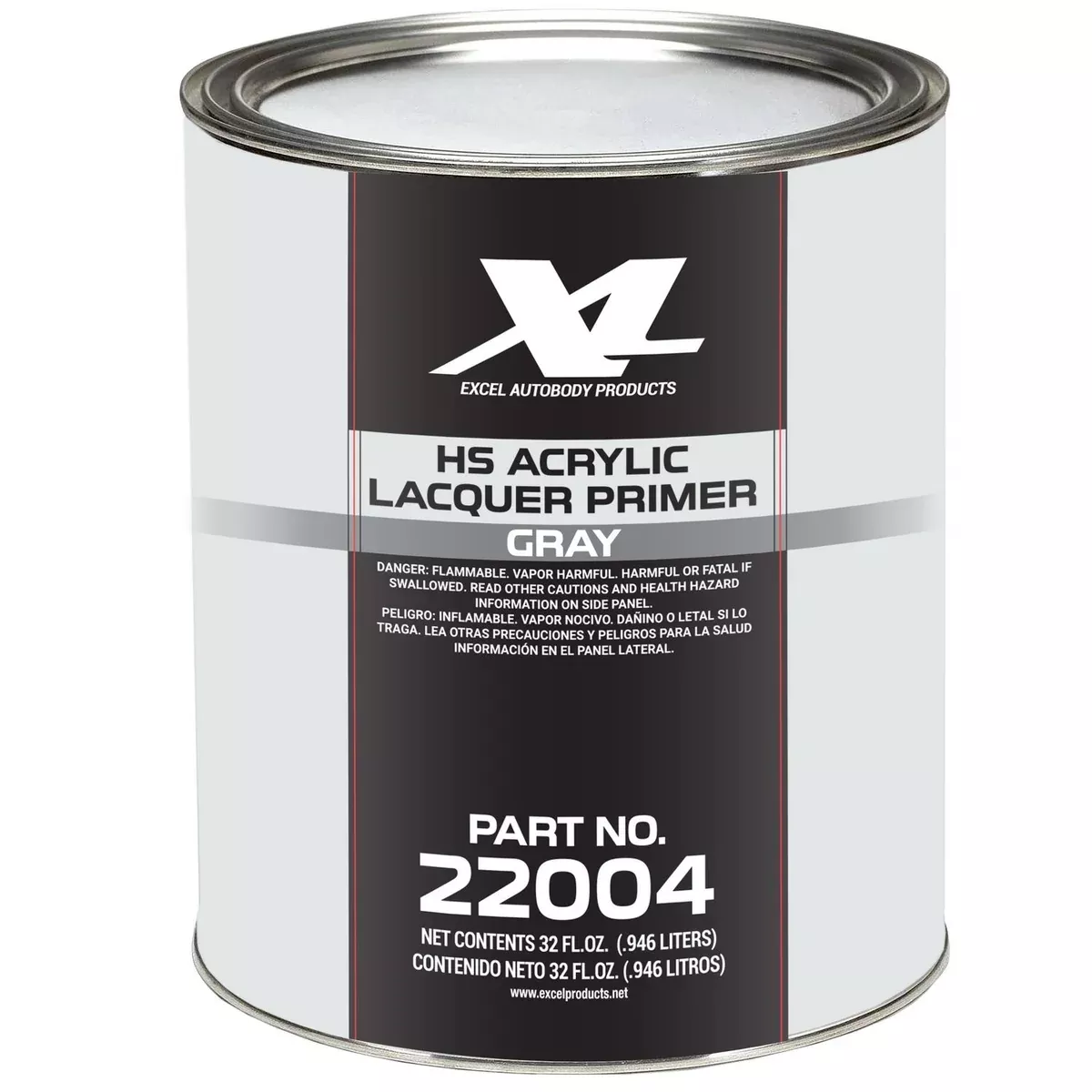 X-L High Solids Acrylic Lacquer Primer Gray Quart 22004