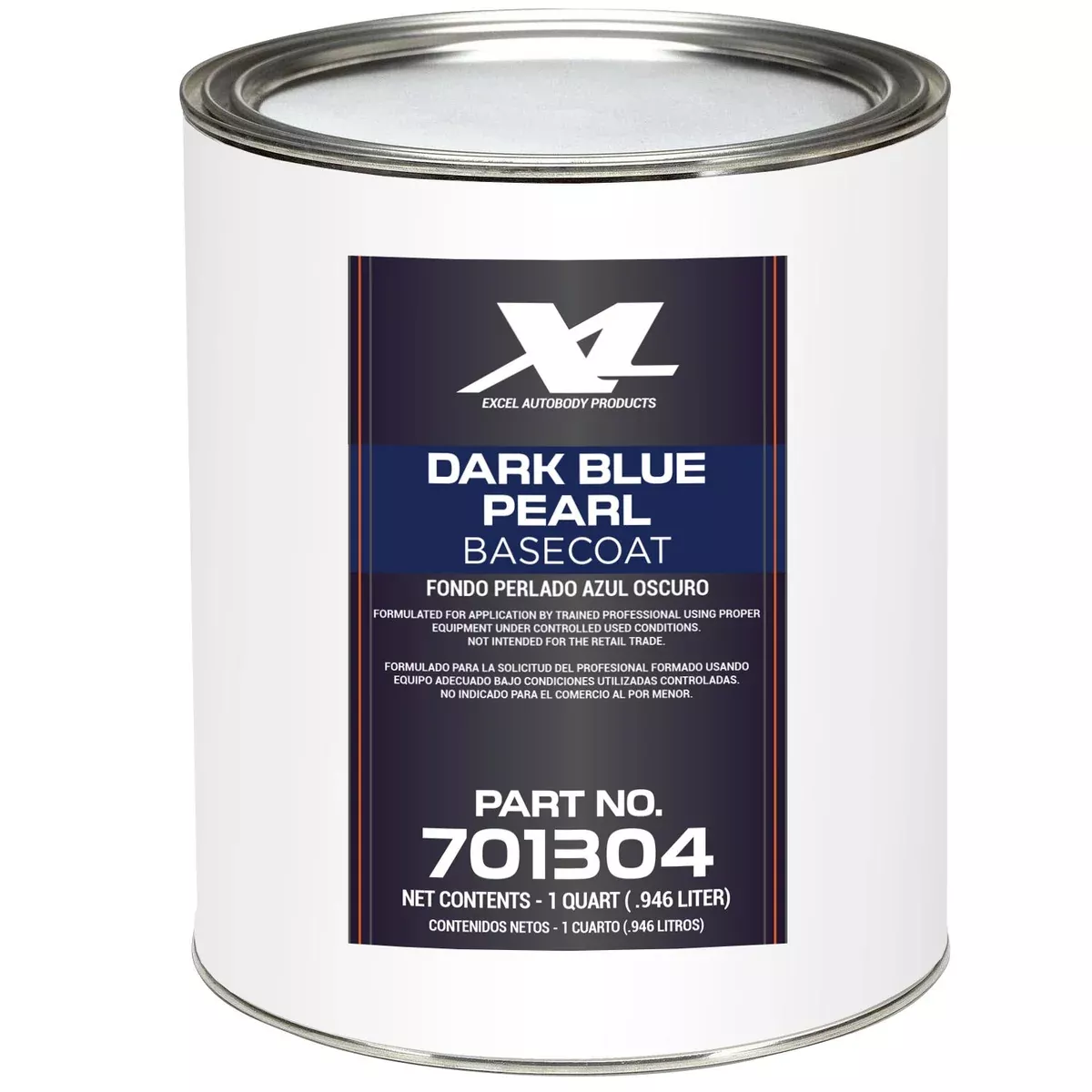 X-L Products Dark Blue Pearl Basecoat Quart – Quick-dry, high-hiding color for full-body and repair