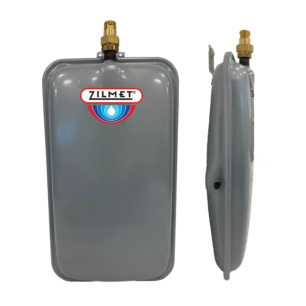 Zilmet ZFT8R 2.1 Gallon Flat Hydronic Expansion Tank, 1/2″ MNPT